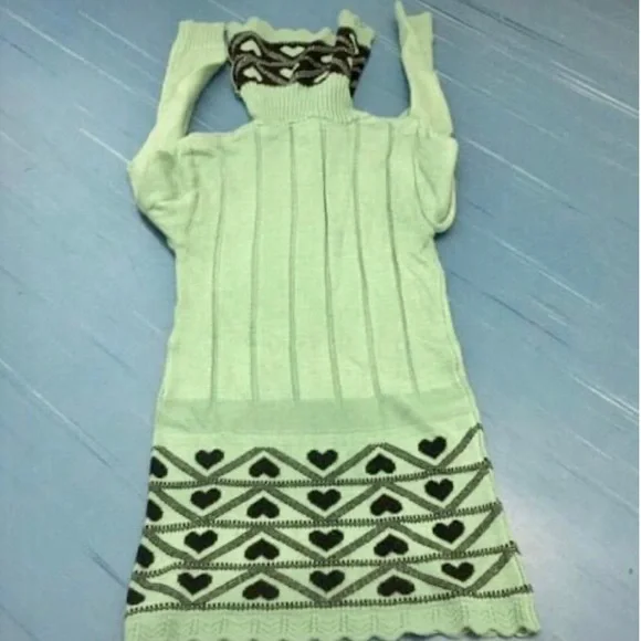 Green sweater dress - Picture 4 of 8